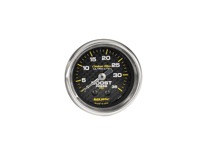AutoMeter 4704 Carbon Fiber 2-1/16" Mechanical 35psi Boost Gauge