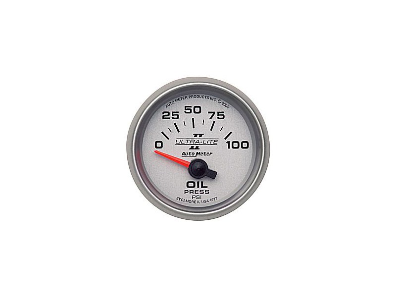 AutoMeter Ultra-Lite II 4927 Electronic 2-1/16" Oil Pressure Gauge 0-100PSI