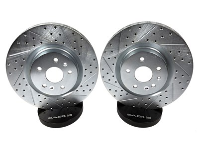 Baer 05522-020 Front Drilled Slotted Zinc-Coated Sport Rotors for 1971-1979 GM & Jeep