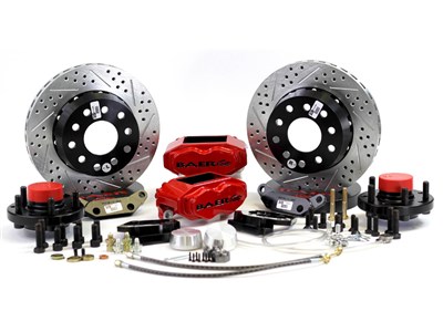 Baer 4261417R 11" SS4+ Brake Kit Front Red, For TCI Spindle