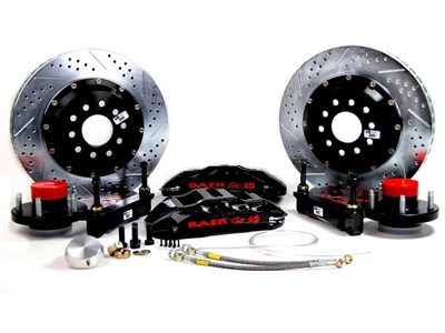Baer 4301076B 14" Extreme+ Brake Kit Front Black , 1955-1957 Chevy W/Heidts or Ridetech Spindles