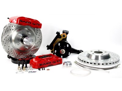 Baer 4301397R 13" Track4 Brake Kit with OE Spindles Front Red, 1970-1981 Camaro-Firebird