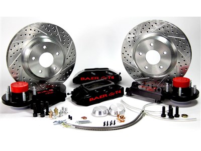 Baer 4301402B 13" Track4 Brake Kit Front Black, 1955-1957 Chevy W/Heidts or Ridetech Drop Spindles