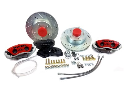 Baer 4301594R 11" Classic Brake Kit Front Red, 1955-1968 Chevy