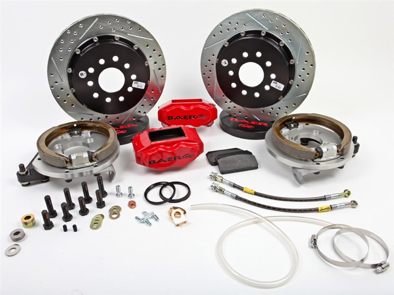Baer 4302392R 13" SS4+ Brake Kit Rear Red, 1982-1992 Camaro-Firebird