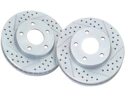 Baer 55174-020 Front Drilled & Slotted Sport Rotors, 2010-2022 Chevy-Buick