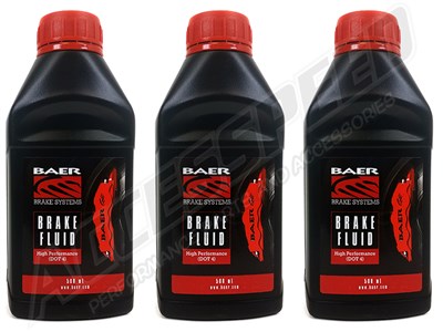 Baer 6800245 High Performance DOT4 Brake Fluid 3-Pack, 500-ml/16.9-oz