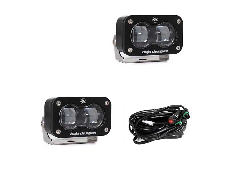Baja Designs 237801 S2 SAE, Pair LED Spot, Clear