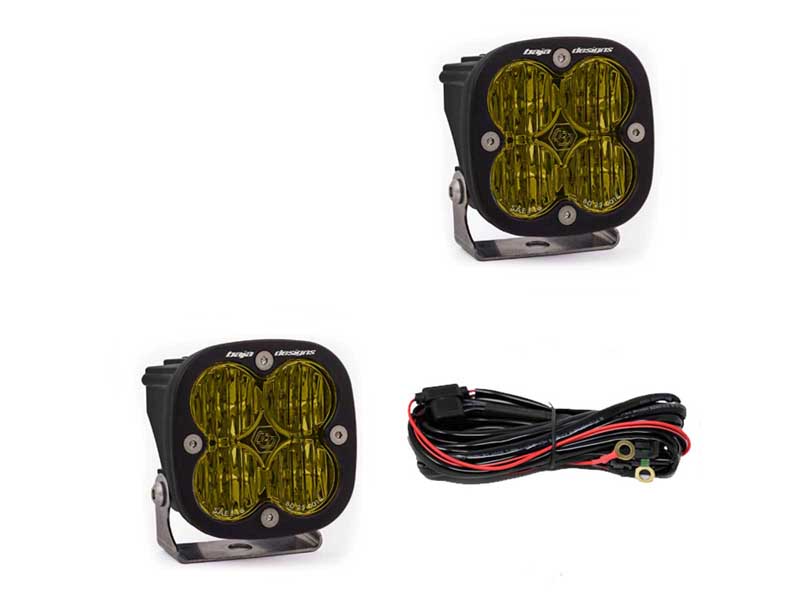 Baja Designs 257815 Squadron SAE Fog Lights Pair LED Wide Cornering Amber