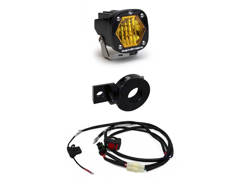 Baja Designs 387003 Electric Start Pit Bike S1 Moto Kit Baja Amber Wide Cornering