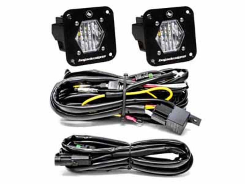 Baja Designs 387808 LED Light Pods S1 Pair Wide Cornering LED Flush Mount Backup Kit