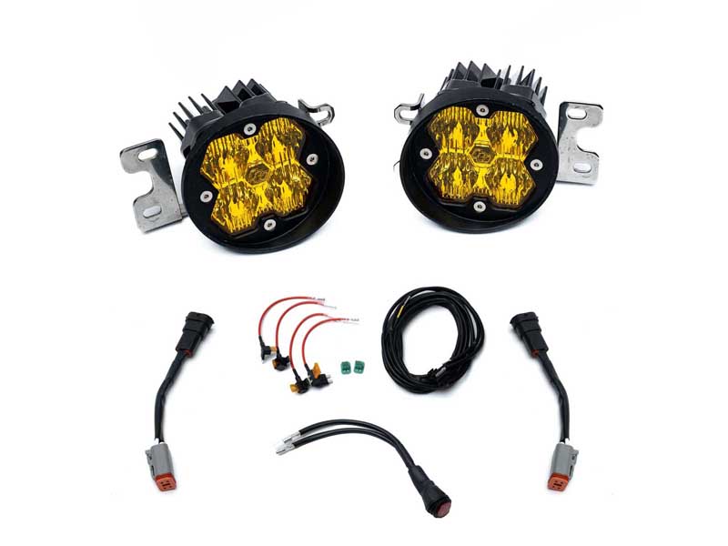 Baja Designs 44-0006 Squadron-R 2.0 Sport Fog Pocket Light Kit 2010-2024 4Runner Tacoma Tundra Amber