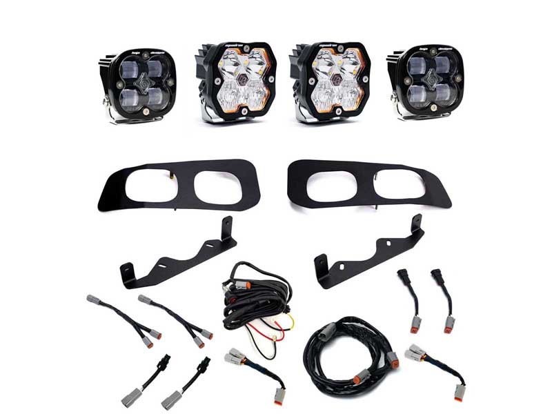 Baja Designs 44-0031 Squadron 2.0 Sport/Squadron Sae Dual Fog Pocket Light Kit 23-26 F250/350 Clear