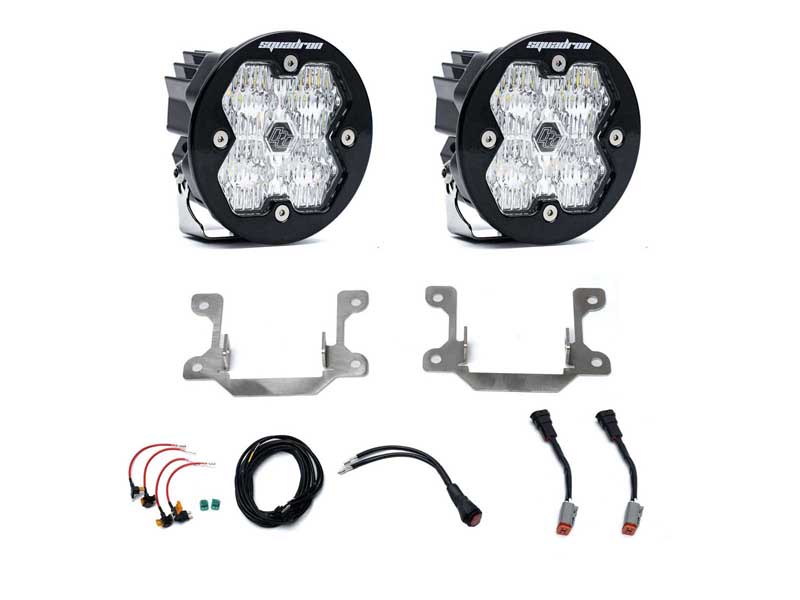 Baja Designs 44-0037 Squadron 2.0 Sport Fog Pocket Light Kit Ram 2019-25 2500/3500 Big Horn Clear