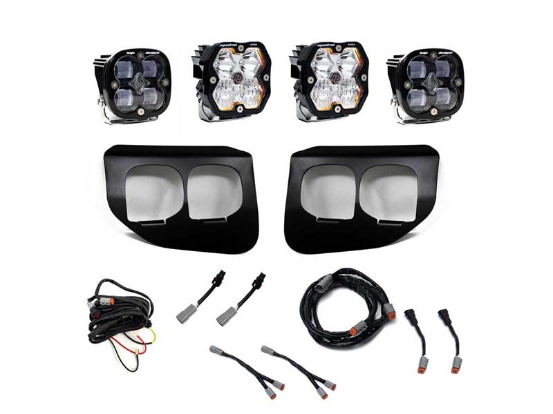 Baja Designs 44-0039 Squadron 2.0 Pro/Squadron Sae Dual Fog Pocket Light Kit 2020-22 F250/350 Clear