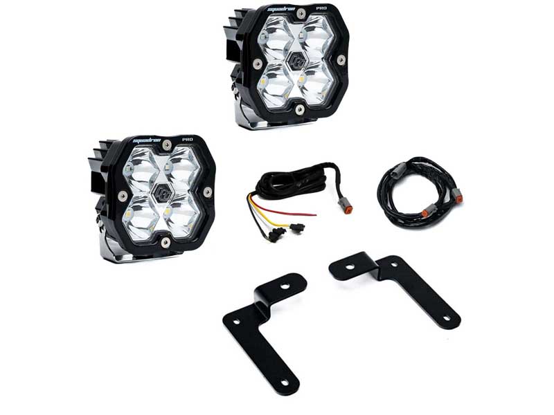 Baja Designs 44-0044-UP Squadron 2.0 Pro A-Pillar Light Kit 2018-26 Wrangler/Gladiator Upfitter