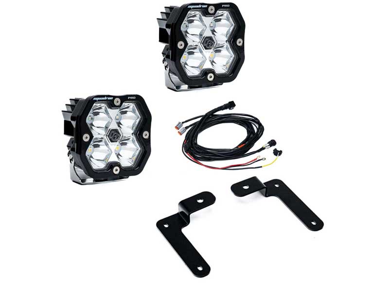 Baja Designs 44-0044 Squadron 2.0 Pro A-Pillar Light Kit 2018-26 Wrangler/Gladiator Toggle