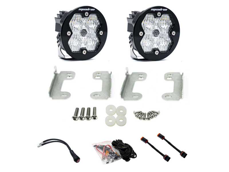 Baja Designs 44-0049 Squadron-R 2.0 Sport Fog Pocket Light Kit Wrangler/Gladiator w/Sahara Bumper
