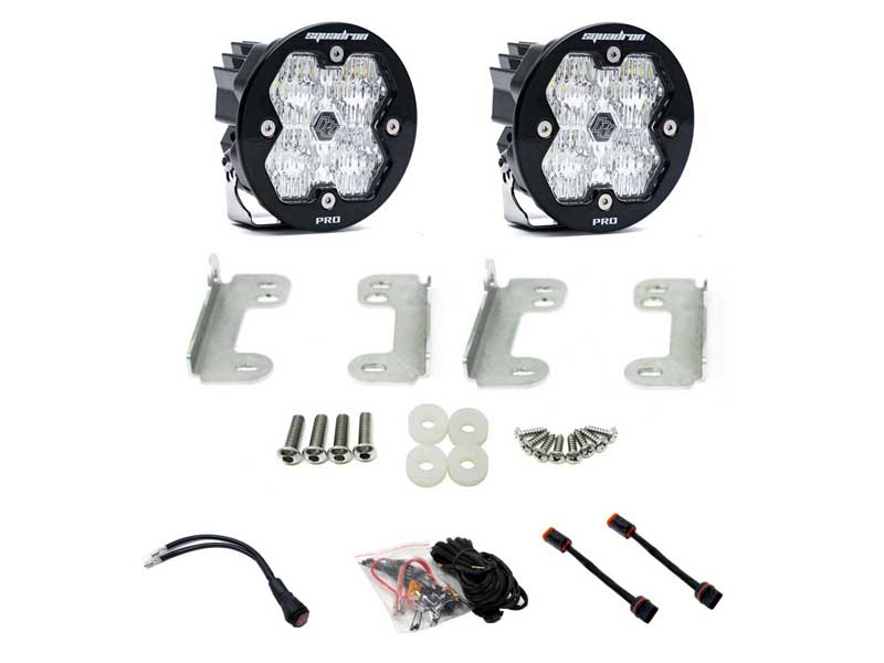 Baja Designs 44-0050 Squadron-R 2.0 Pro Fog Pocket Light 2018-26 Wrangler/Gladiator w/Sahara Bumper