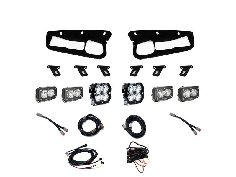 Baja Designs 44-0085 Squadron 2.0 Pro/Dual S2 Sport Fog Pocket Light Kit 2021+ Bronco