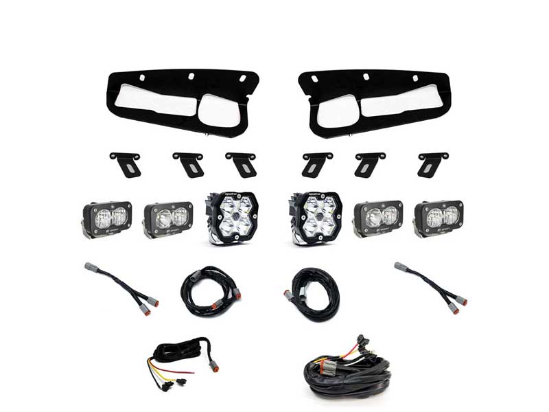 Baja Designs 44-0086-UP Squadron 2.0 Sport/Dual S2 Sport Sportmen Fog Pocket Light Kit 2021+ Bronco