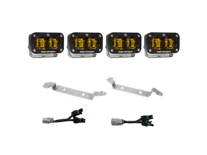 Baja Designs 44-8287 S2 SAE OEM Fog Light Replacement Kit 25+ 4Runner TRD Pro/Trailhunter Baja Amber