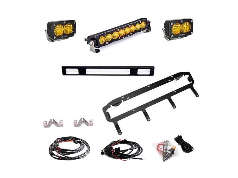 Baja Designs 44-8294 S8 10 Inch S2 Pro Grille Light Replacement Kit 2025-On 4Runner TRD Pro Amber