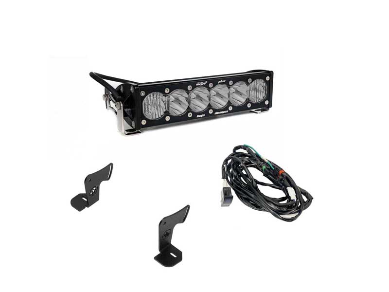 Baja Designs 44-8301 OnX6+ 10 Inch Light Bar Hood Mount Kit Polaris 2025 RZR ProR ProS ProXP, Clear