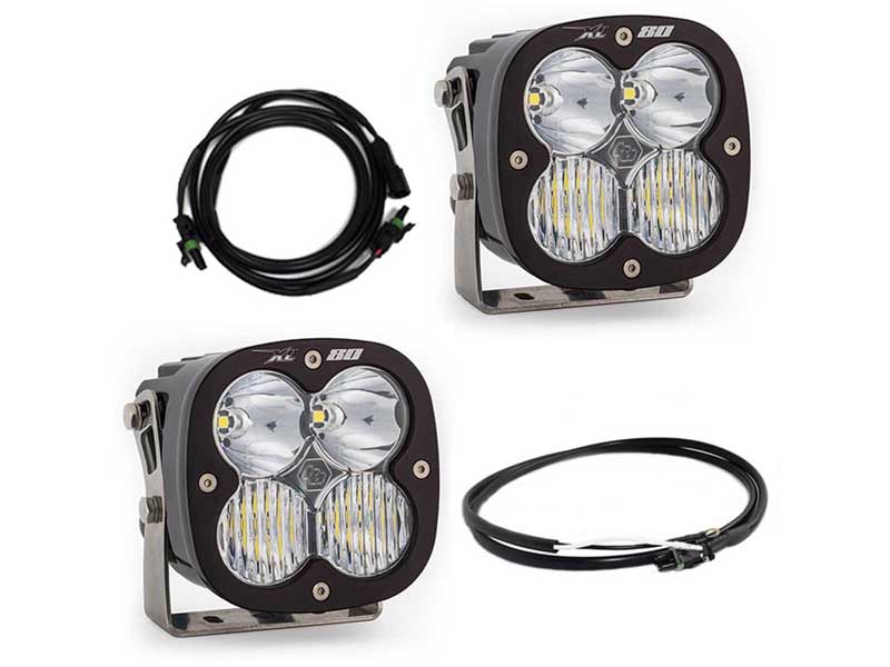 Baja Designs 447669UP Jeep JL/JT Rubicon Steel Bumper LED Light Kit XL 80 w/Upfitter