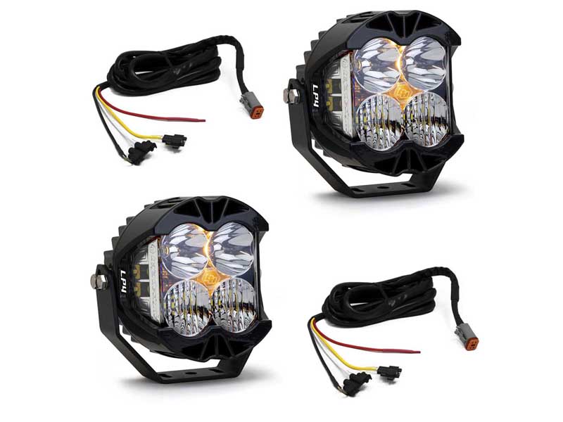 Baja Designs 447672UP Jeep JL/JT Rubicon Steel Bumper LED Light Kit LP4 w/Upfitter
