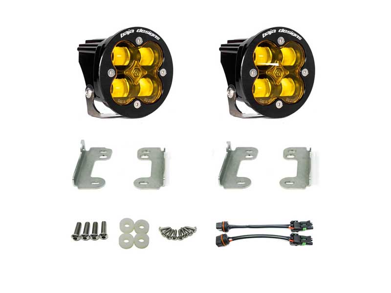 Baja Designs 447735 JL Fog Pocket Kit For 18-20 Wrangler JL Sahara Squadron Baja Amber Lens SAE FPK