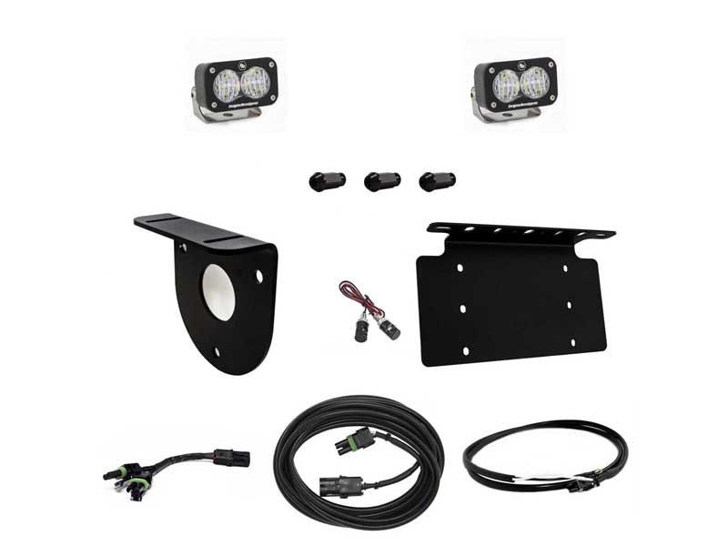 Baja Designs 447764UP Bronco Dual S2 Sport W/C Reverse Kit w/Lic Plate w/Upfitter 21-Up Ford Bronco