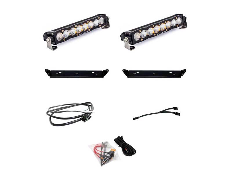 Baja Designs 448065 10 Inch S8 D/C Clear Behind Grill Kit fits 21-On Ford Raptor