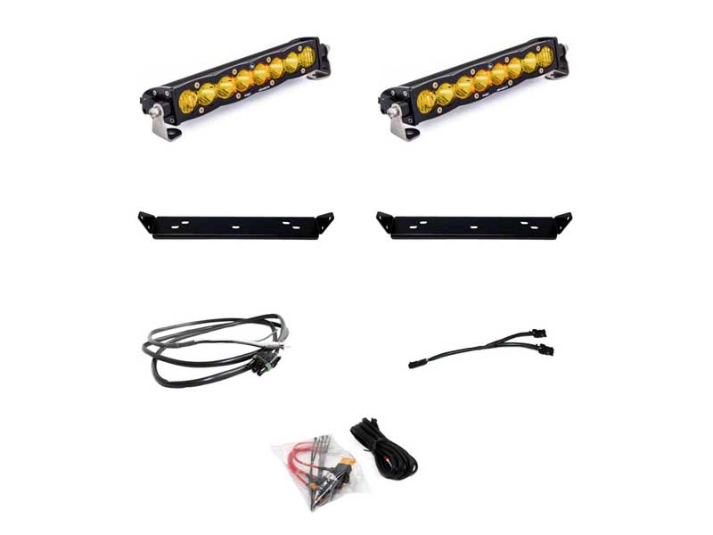 Baja Designs 448066 10 Inch S8 D/C Baja Amber Behind Grill Kit fits 21-On Ford Raptor
