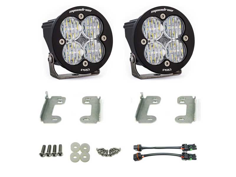Baja Designs 448148 JK Squadron-R Pro Fog Pocket Light Kit OE Bumper (Clear)-2007-09 Wrangler JK