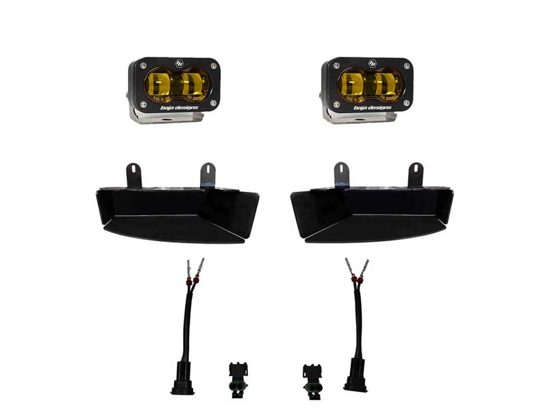 Baja Designs 448170 RAM S2 SAE Fog Pocket Light Kit Amber RAM 19-Present 2500/3500