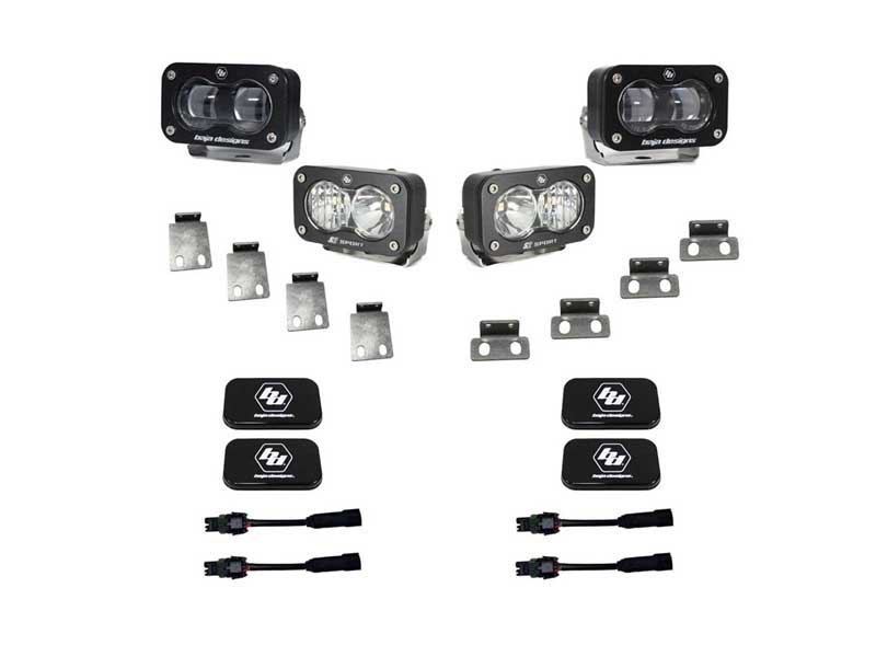 Baja Designs 448180 S2 SAE/S2 Clear Sport Fog Pocket Kit Fits 21-On Ford Raptor
