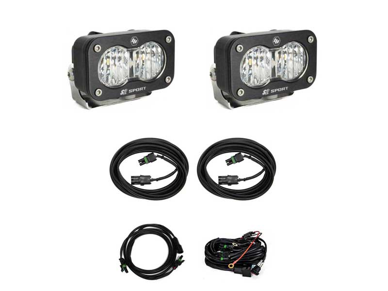Baja Designs 448209 S2 Sport W/C Reverse Kit Wide Cornering Clear Toggle Wiring