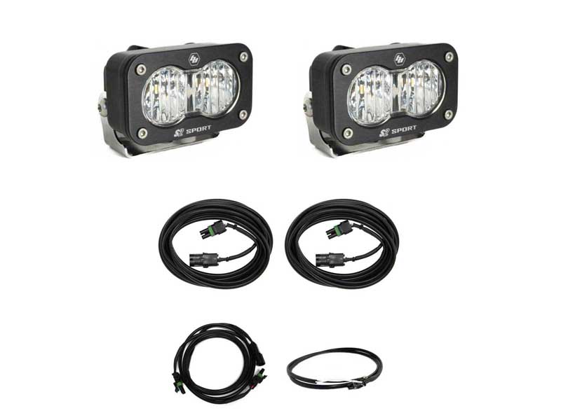 Baja Designs 448209UP S2 Sport W/C Reverse Kit w/ Upfitter Wide Cornering Clear Upfitter Wiring