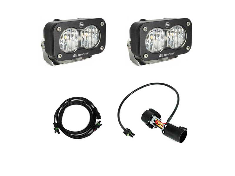 Baja Designs 448231 S2 Sport W/C Reverse Kit Plug-N-Play Wide Cornering Clear Plug-n-Play Wiring