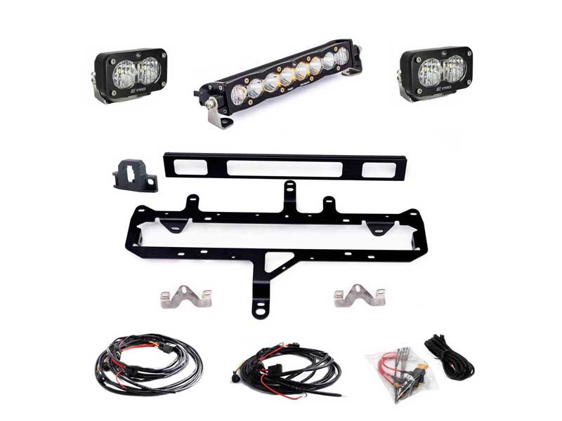 Baja Designs 448262 S8 10 inch Light Bar S2 Pro Grille Conversion Light Kit 2024-On Tacoma Clear
