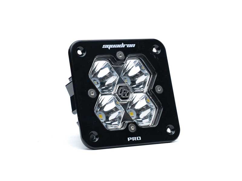 Baja Designs 49-1001-2 Squadron 2.0 Pro Black Flush Mount LED Auxiliary Light Pod Clear Spot