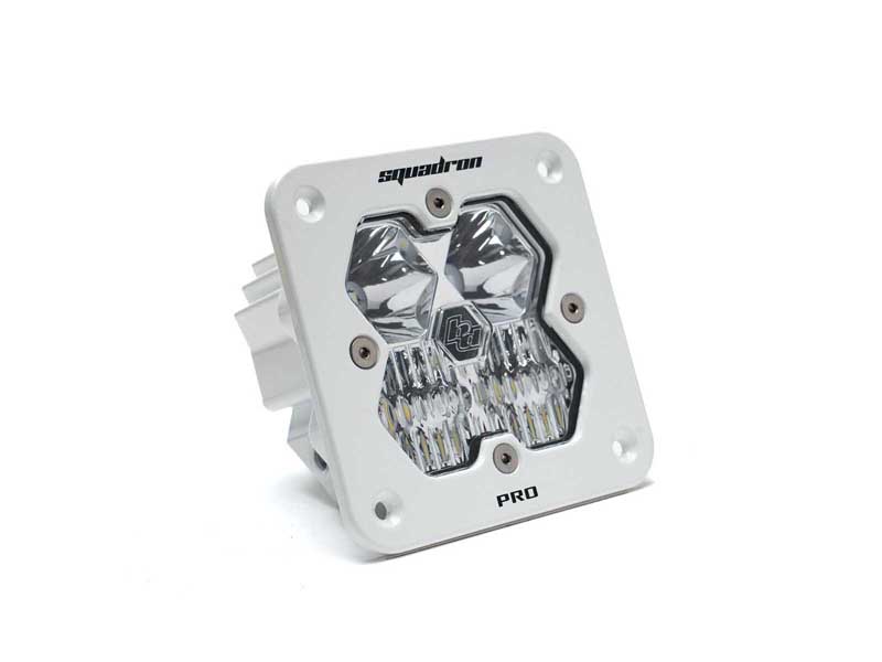 Baja Designs 49-1003-WT-2 Squadron 2.0 Pro White Flush Mount LED Aux Light Pod Clear Driving/Combo