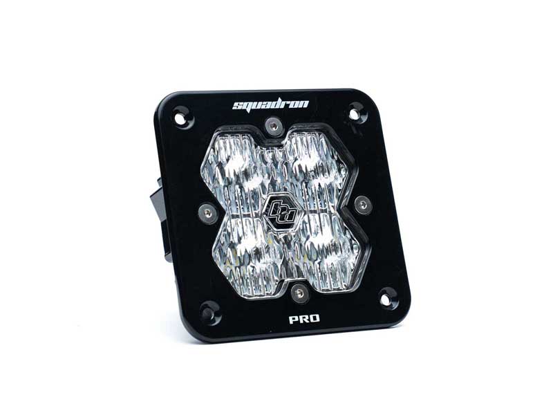 Baja Designs 49-1005-2 Squadron 2.0 Pro Black Flush Mount LED Aux Light Pod Clear Wide Cornering