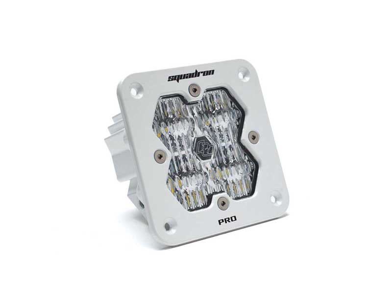 Baja Designs 49-1005-WT-2 Squadron 2.0 Pro White Flush Mount LED Aux Light Pod Clear Wide Cornering