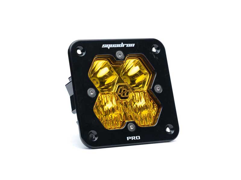 Baja Designs 49-1013-2 Squadron 2.0 Pro Black Flush Mount LED Aux Light Pod Amber Driving/Combo