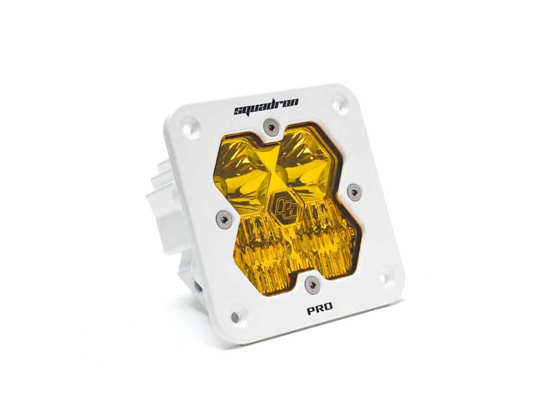 Baja Designs 49-1013-WT-2 Squadron 2.0 Pro White Flush Mount LED Aux Light Pod Amber Driving/Combo