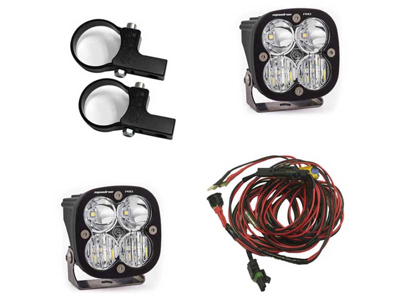 Baja Designs 497104 LED Light Pods Kit W/Horiz Mounts 1.75 Inch Harness Squadron Pro