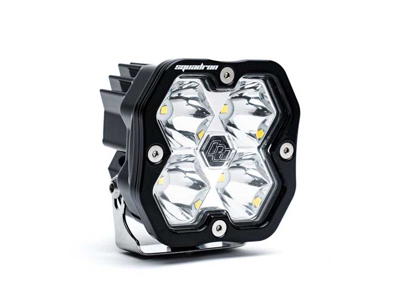 Baja Designs 55-0001-2 Squadron 2.0 Sport Black LED Auxiliary Light Pod Universal Clear Spot