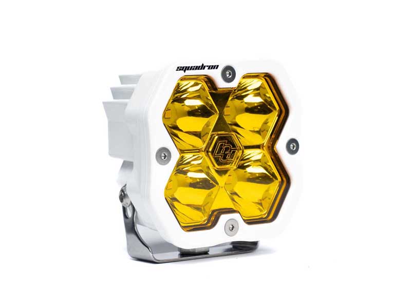 Baja Designs 55-0011-WT-2 Squadron 2.0 Sport White LED Auxiliary Light Pod Universal Baja Amber Spot